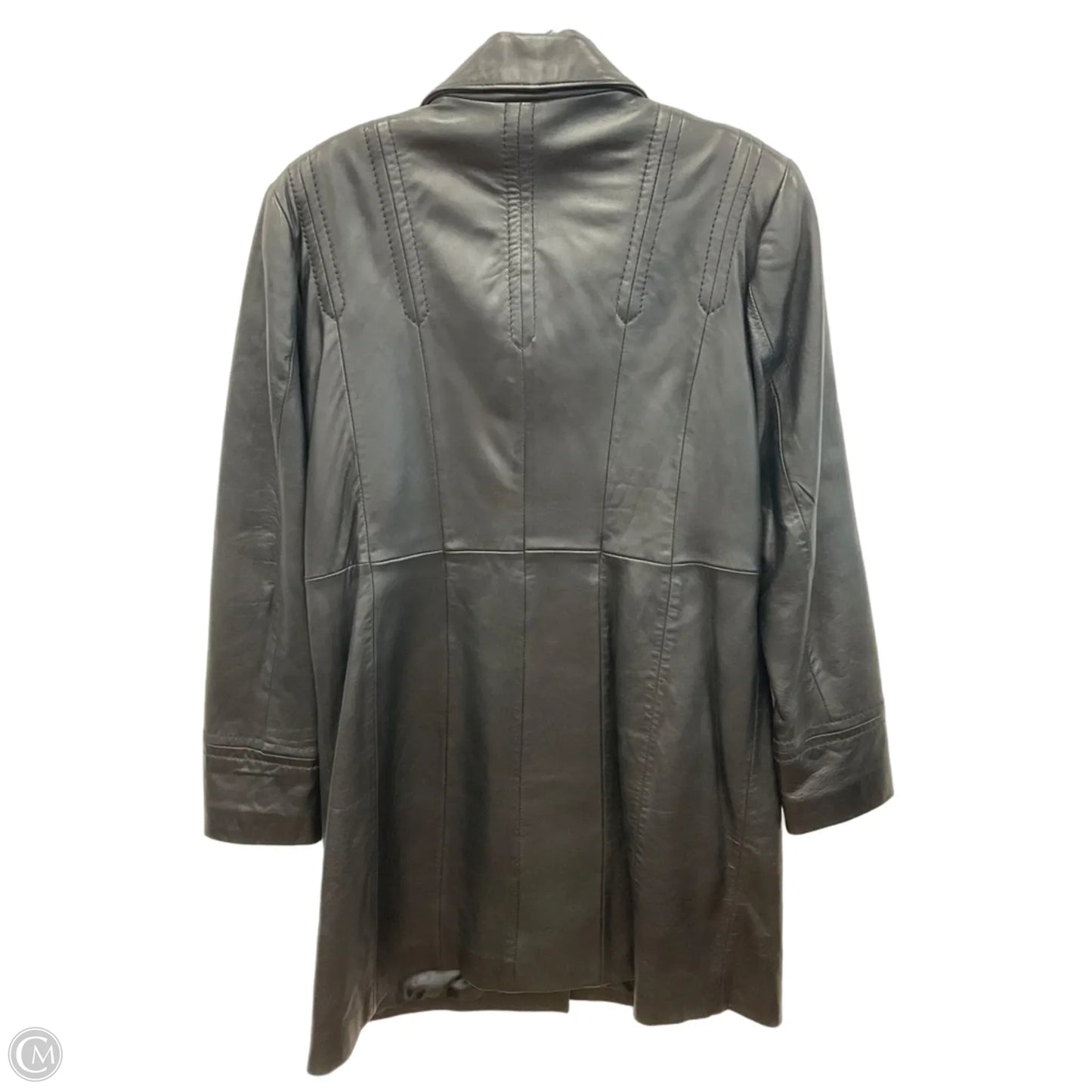 Coat Leather By Jones New York In Black, Size: L