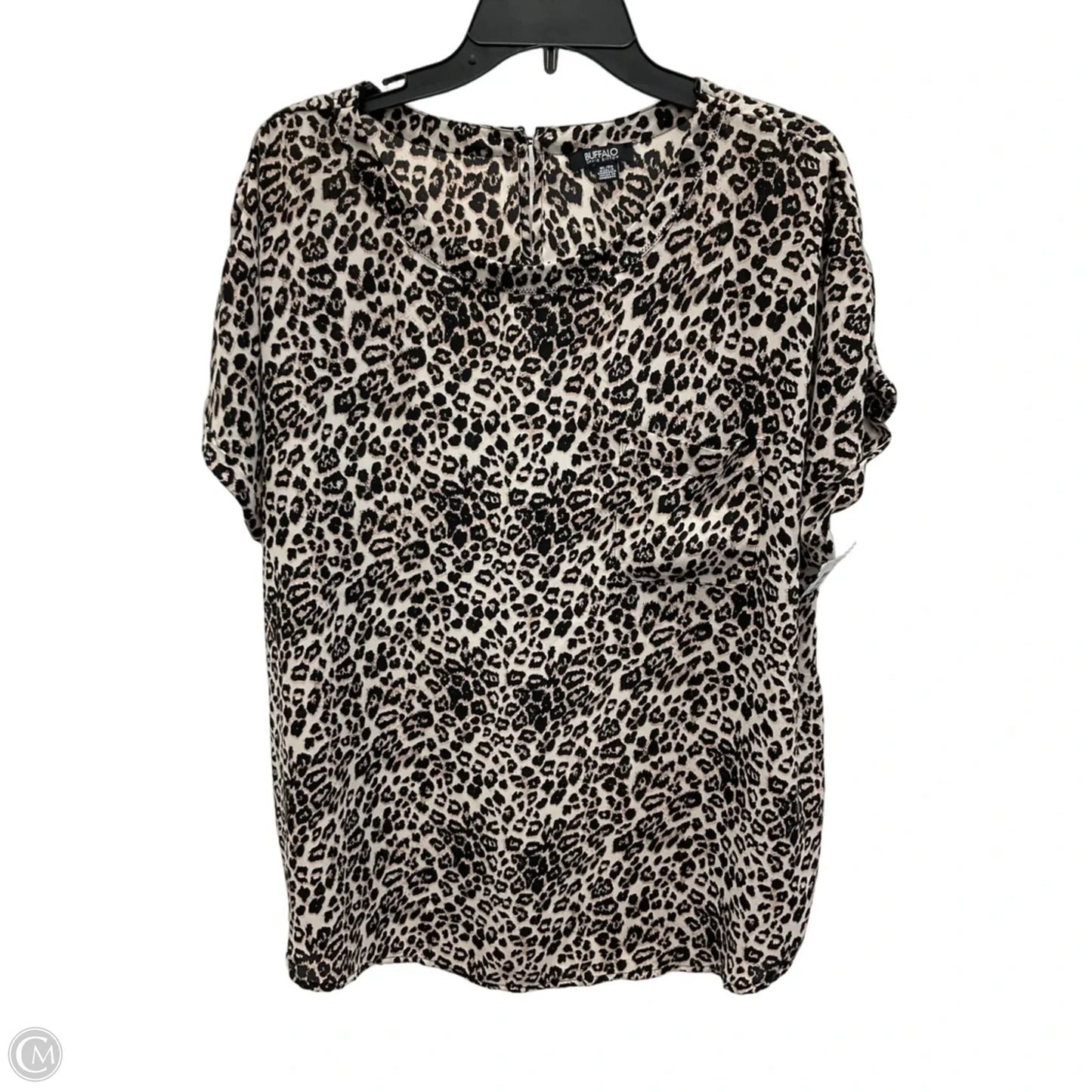 Top Short Sleeve By Buffalo David Bitton In Animal Print, Size: Xl