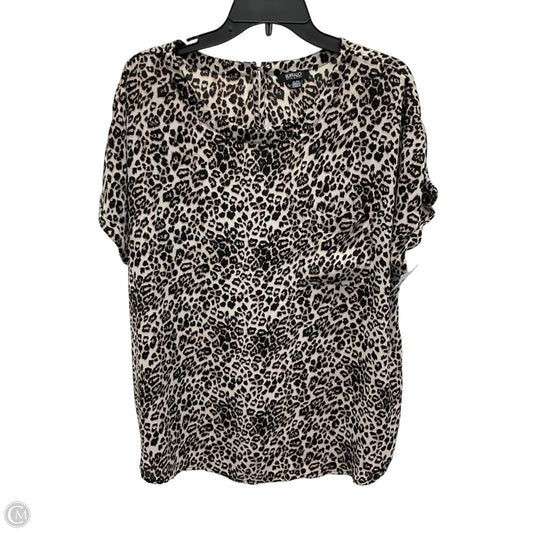 Top Short Sleeve By Buffalo David Bitton In Animal Print, Size: Xl