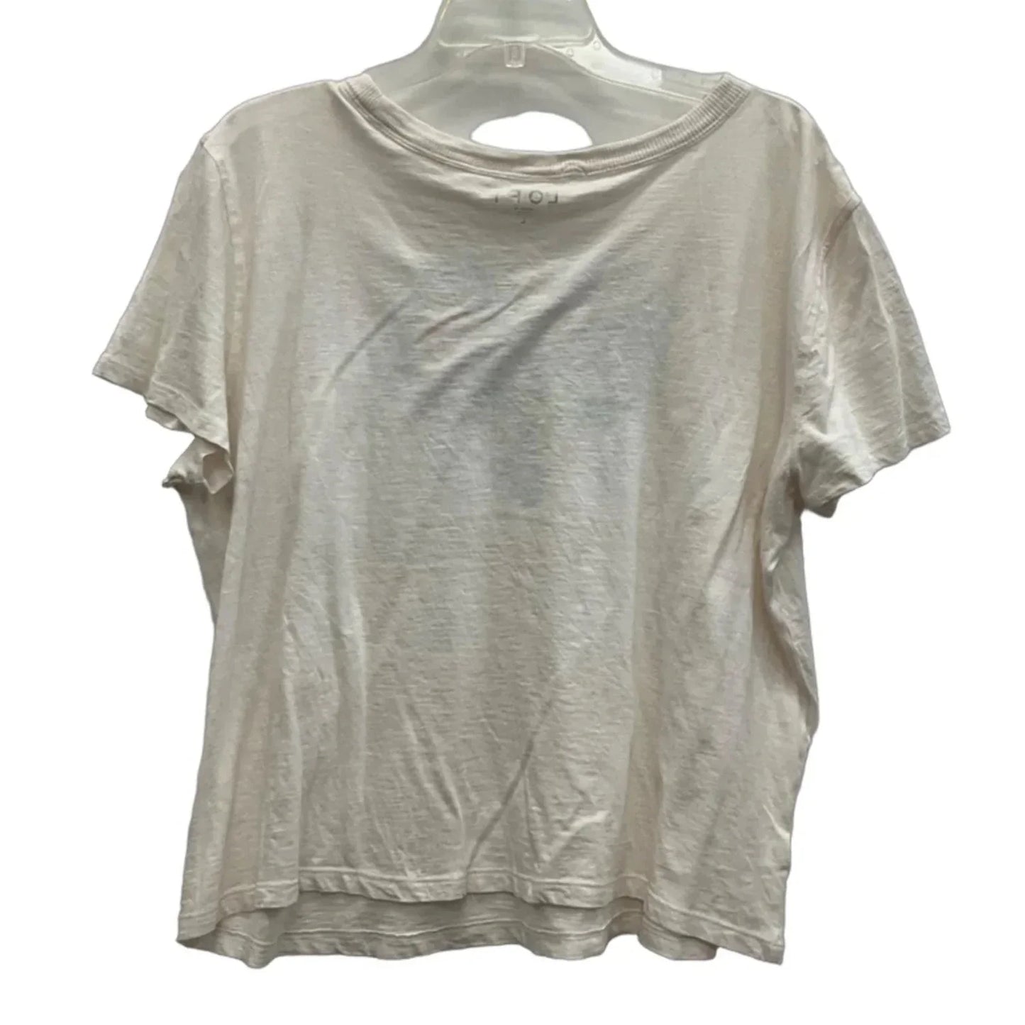 Top Short Sleeve By Loft In Floral Print, Size: L
