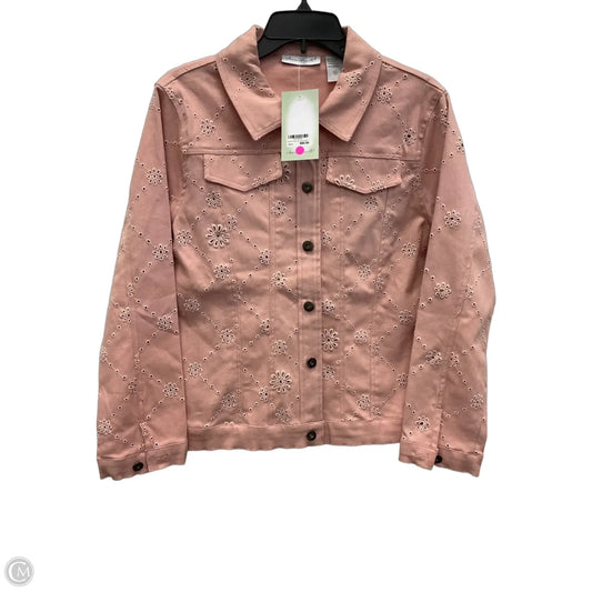 Jacket Denim By Keren Hart In Pink Denim, Size: Xl