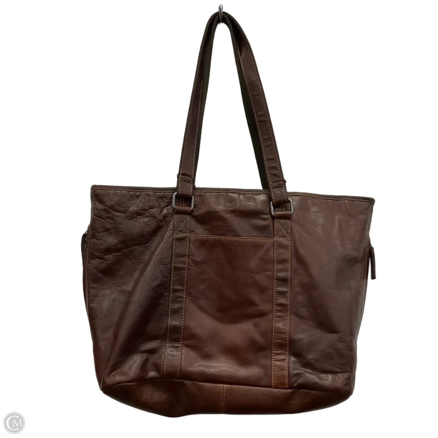 Handbag Leather By Cma, Size: Medium