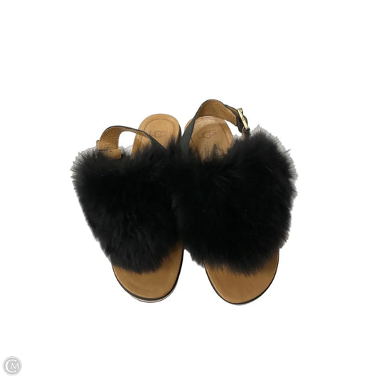 Sandals Designer By Ugg In Black & Brown, Size: 7