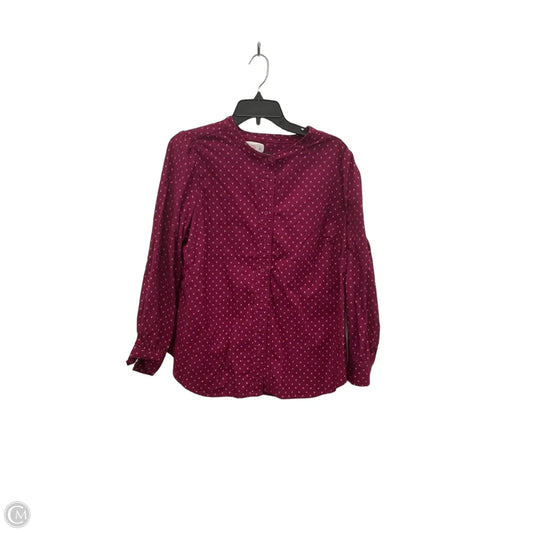Top Long Sleeve By Talbots In Pink, Size: 1x