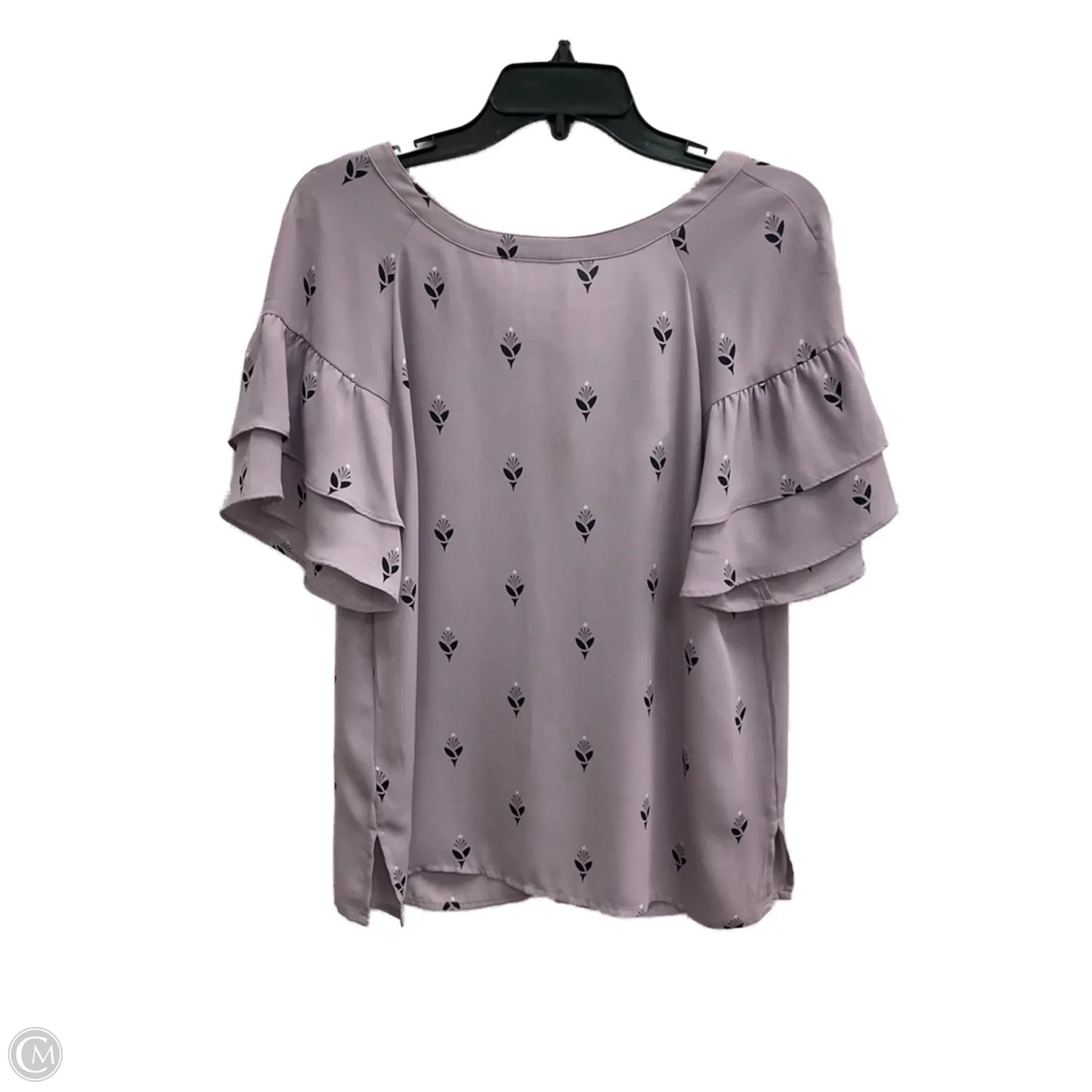 Top Short Sleeve By Loft In Purple, Size: S