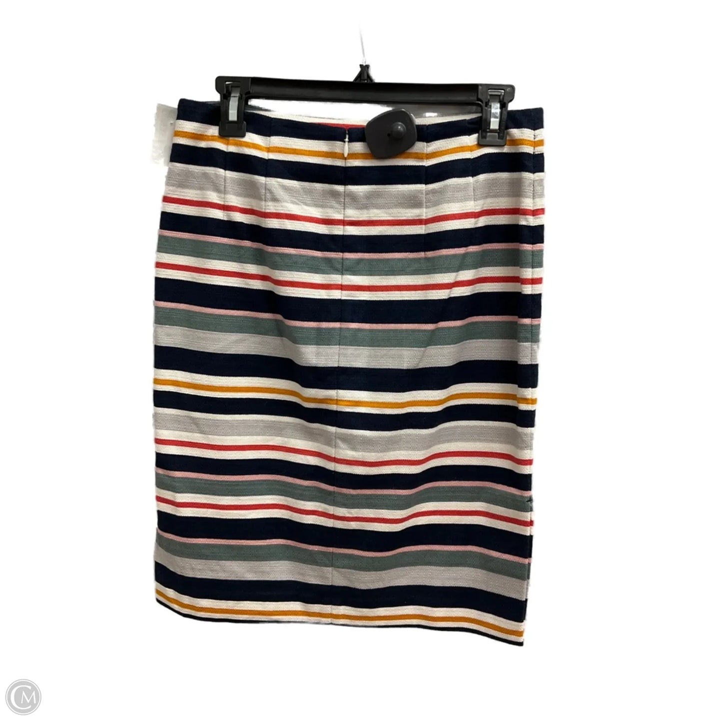 Skirt Midi By Loft In Striped Pattern, Size: 4