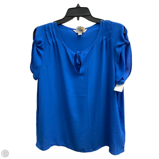Top Short Sleeve By Counterparts In Blue, Size: L