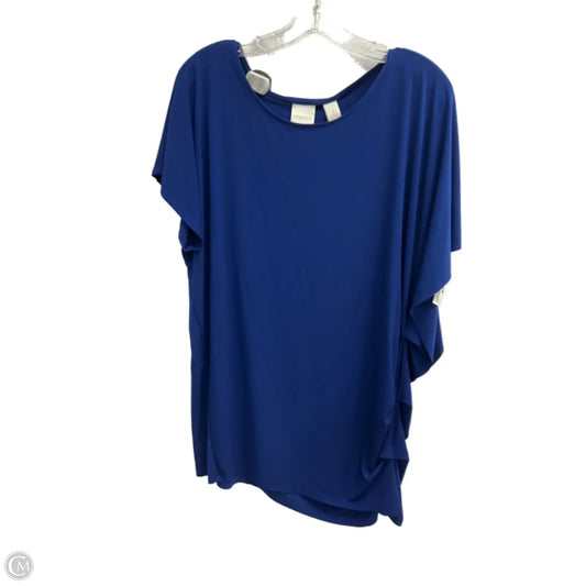 Top Short Sleeve By Chicos In Blue, Size: Xl