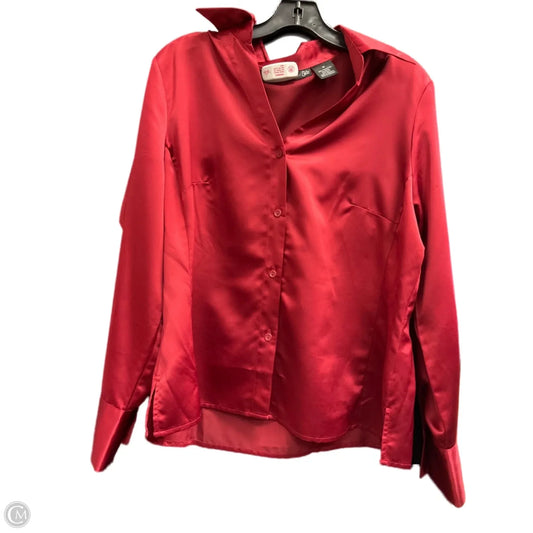 Blouse Long Sleeve By East 5th In Red, Size: 16
