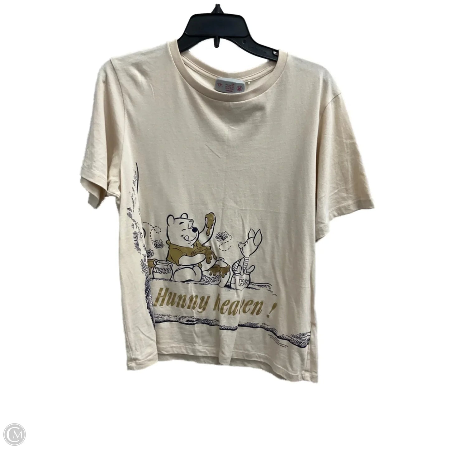 Top Short Sleeve By Walt Disney In Tan, Size: L
