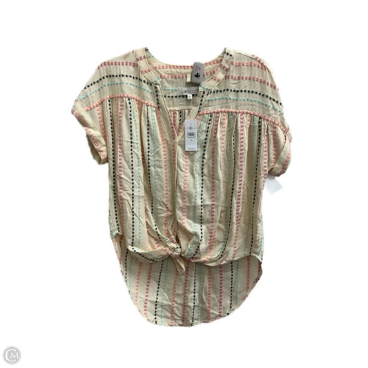 Top Short Sleeve By Lou And Grey In Beige, Size: Xs
