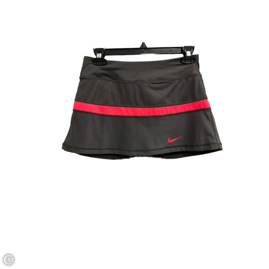 Athletic Skort By Nike In Grey & Pink, Size: S