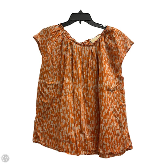 Top Short Sleeve By Michael By Michael Kors In Orange, Size: 14