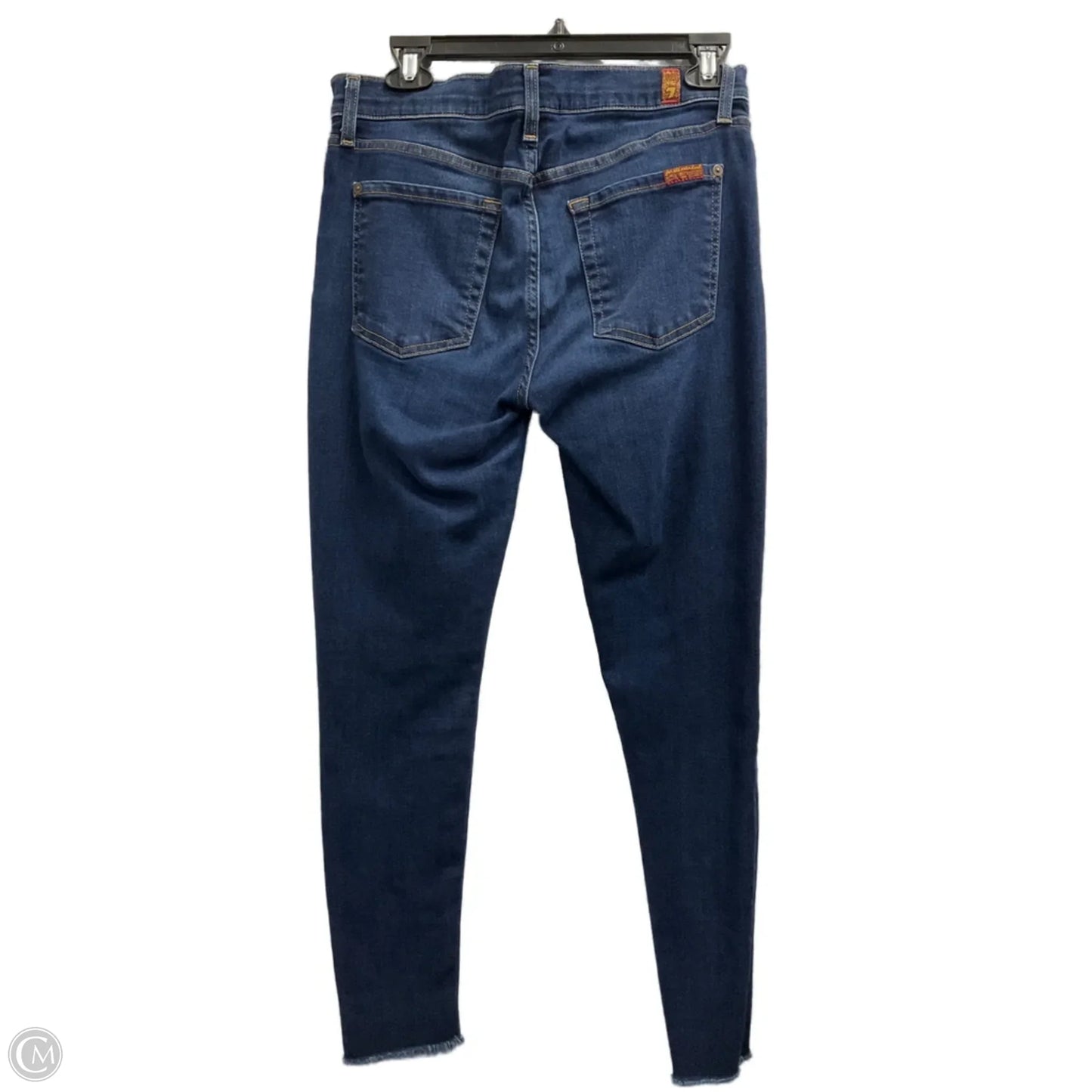 Jeans Skinny By 7 For All Mankind In Blue Denim, Size: 8