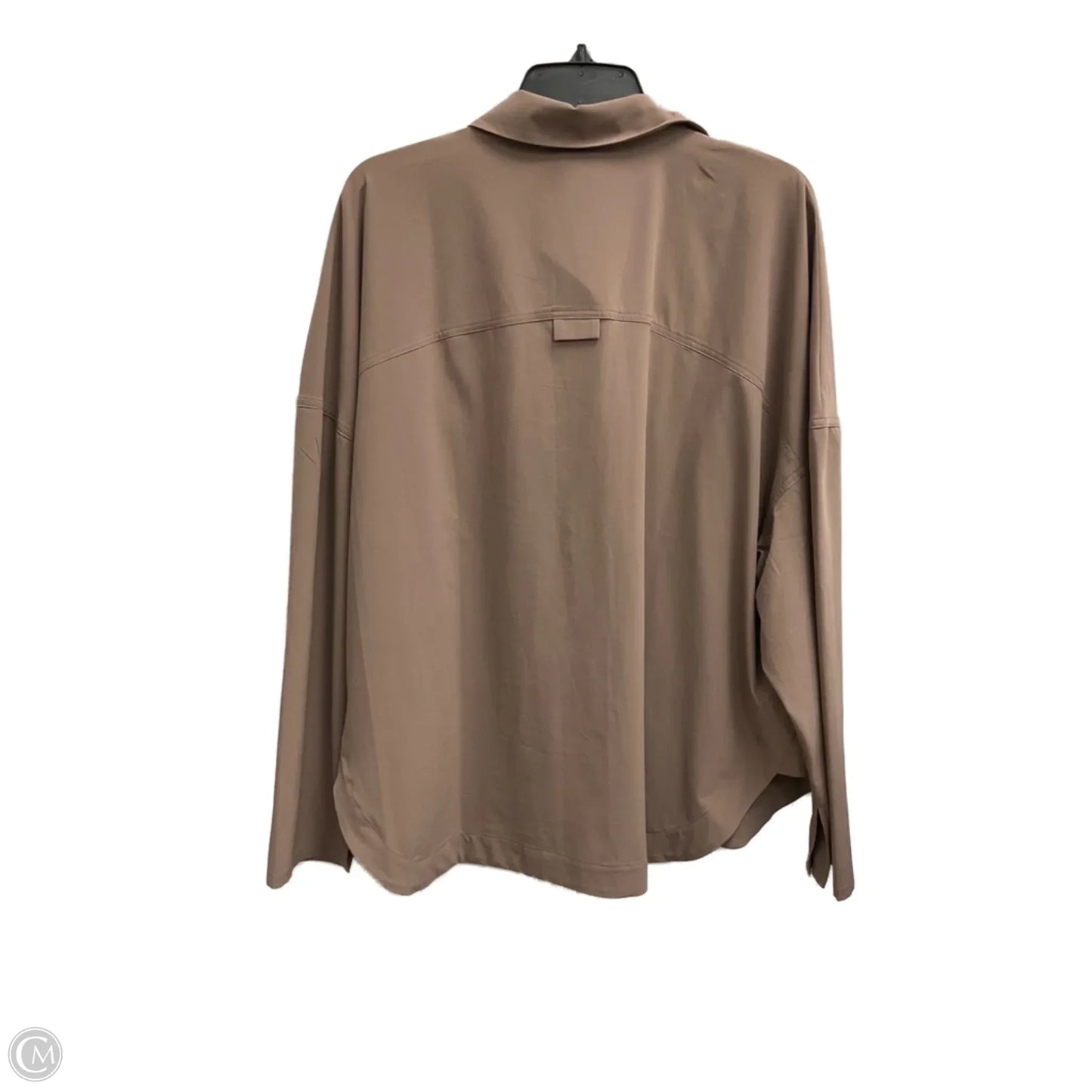 Blouse Long Sleeve By Flx In Brown, Size: Xl
