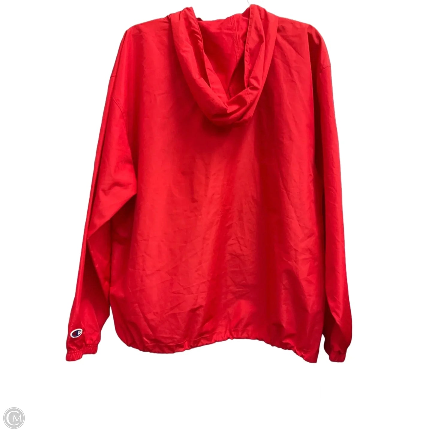 Jacket Windbreaker By Champion In Red, Size: L