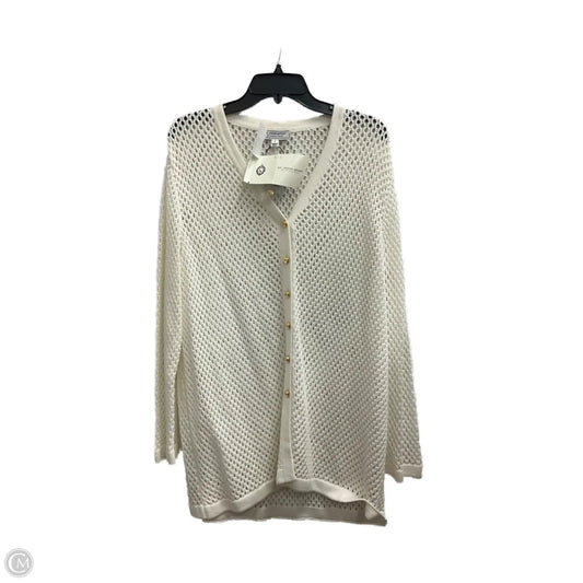 Cardigan Designer By St John Knits In White, Size: L