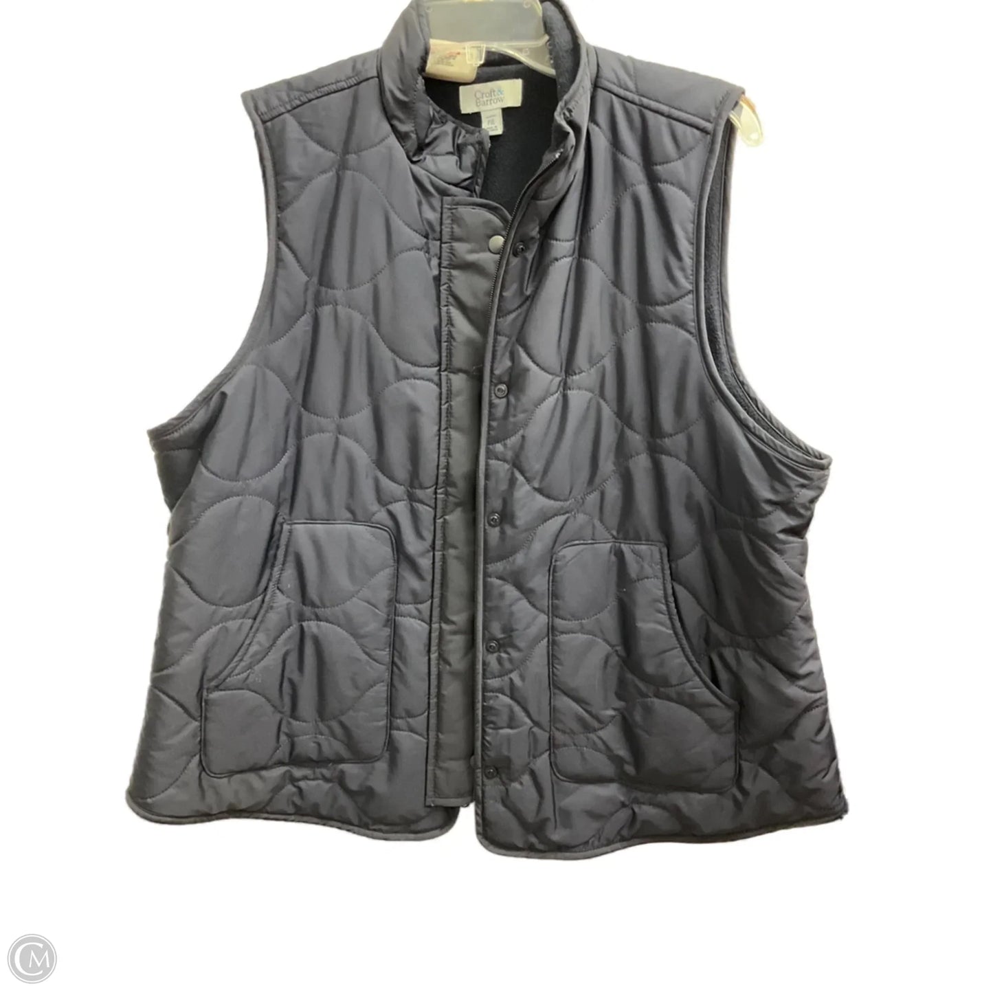 Vest Puffer & Quilted By Croft And Barrow In Navy, Size: Xlp