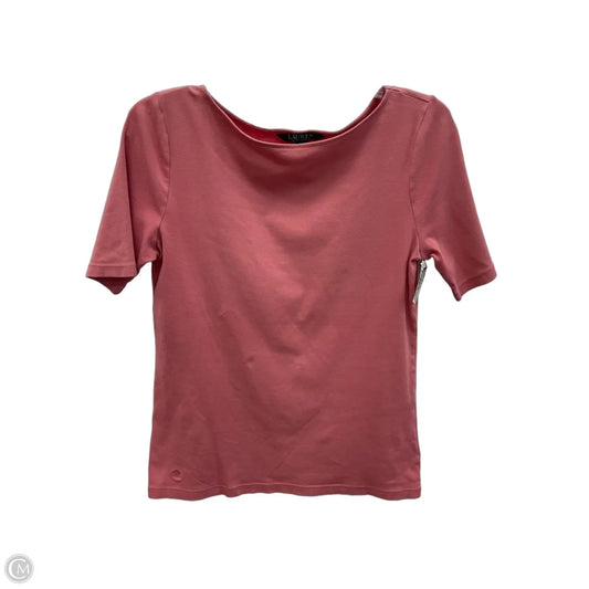 Top Short Sleeve By Lauren By Ralph Lauren In Pink, Size: Lp
