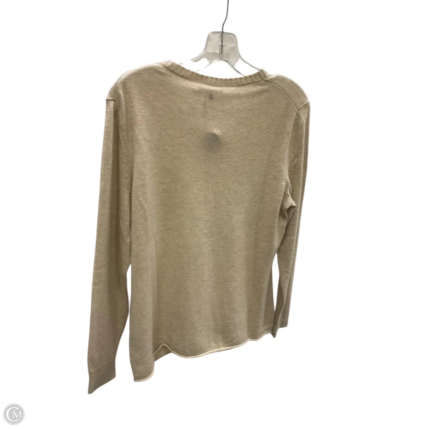 Sweater Designer By Lafayette 148 In Tan, Size: L