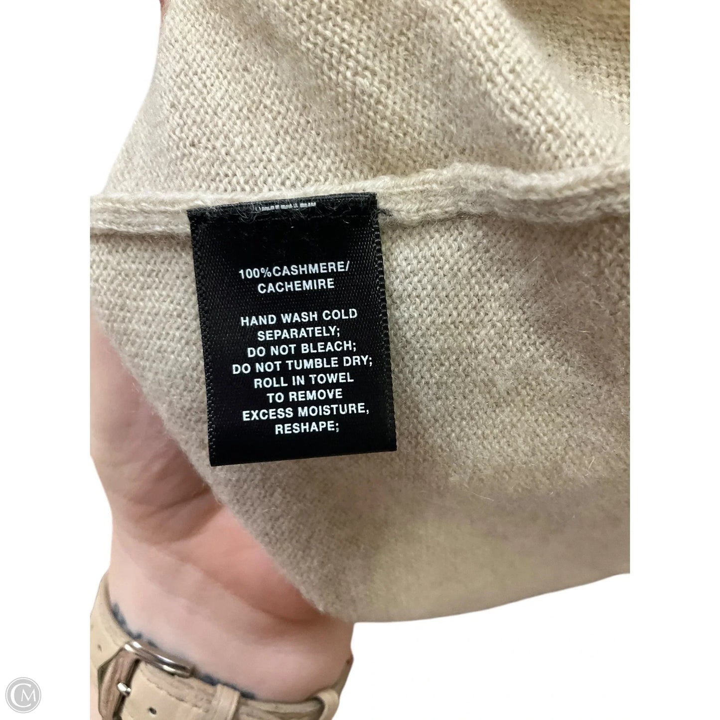 Sweater Designer By Lafayette 148 In Tan, Size: L