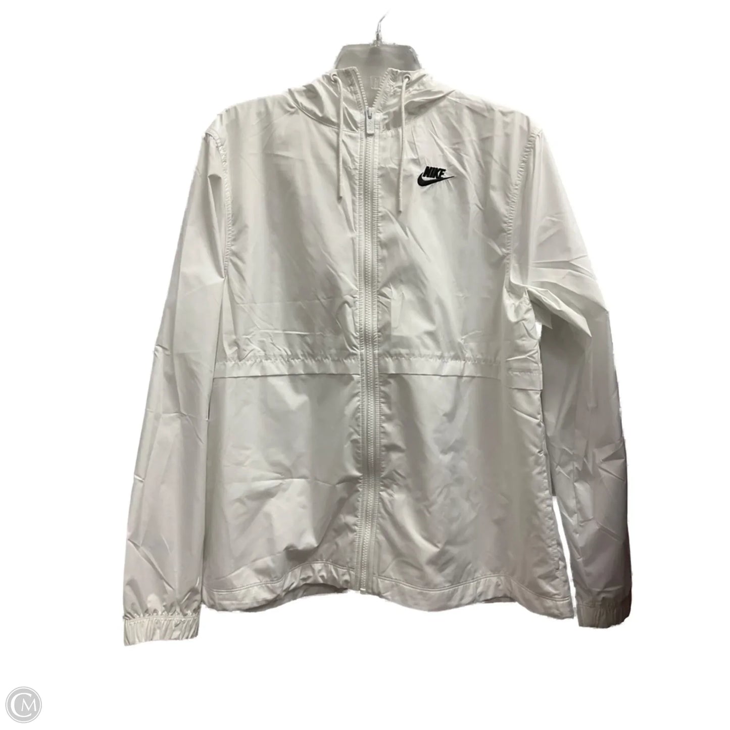 Athletic Jacket By Nike Apparel In White, Size: S