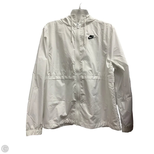 Athletic Jacket By Nike Apparel In White, Size: S