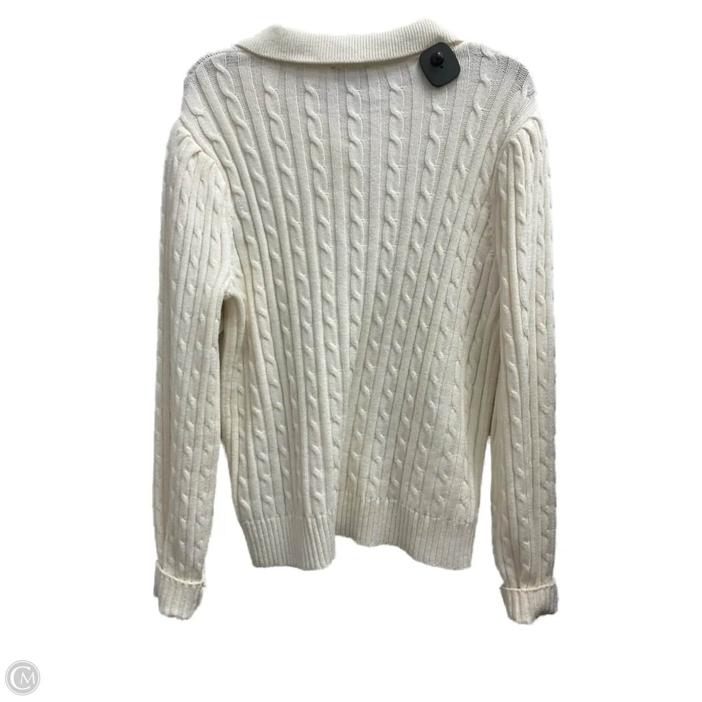 Cardigan By Chaps In Cream, Size: Xl