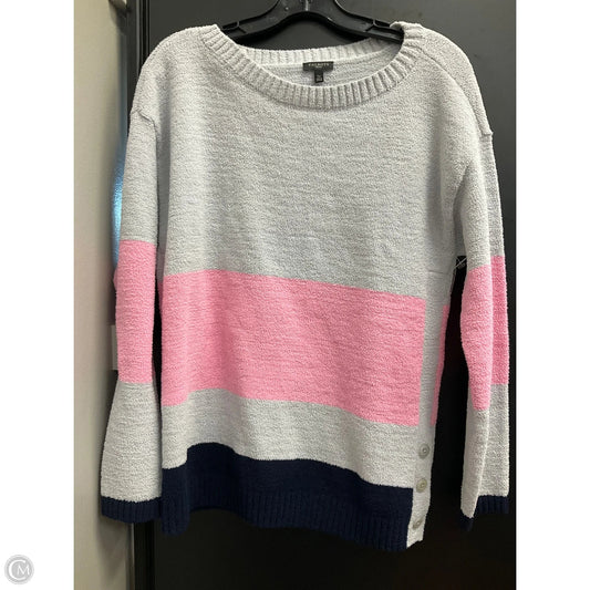 Sweater By Talbots In Grey & Pink, Size: Lp