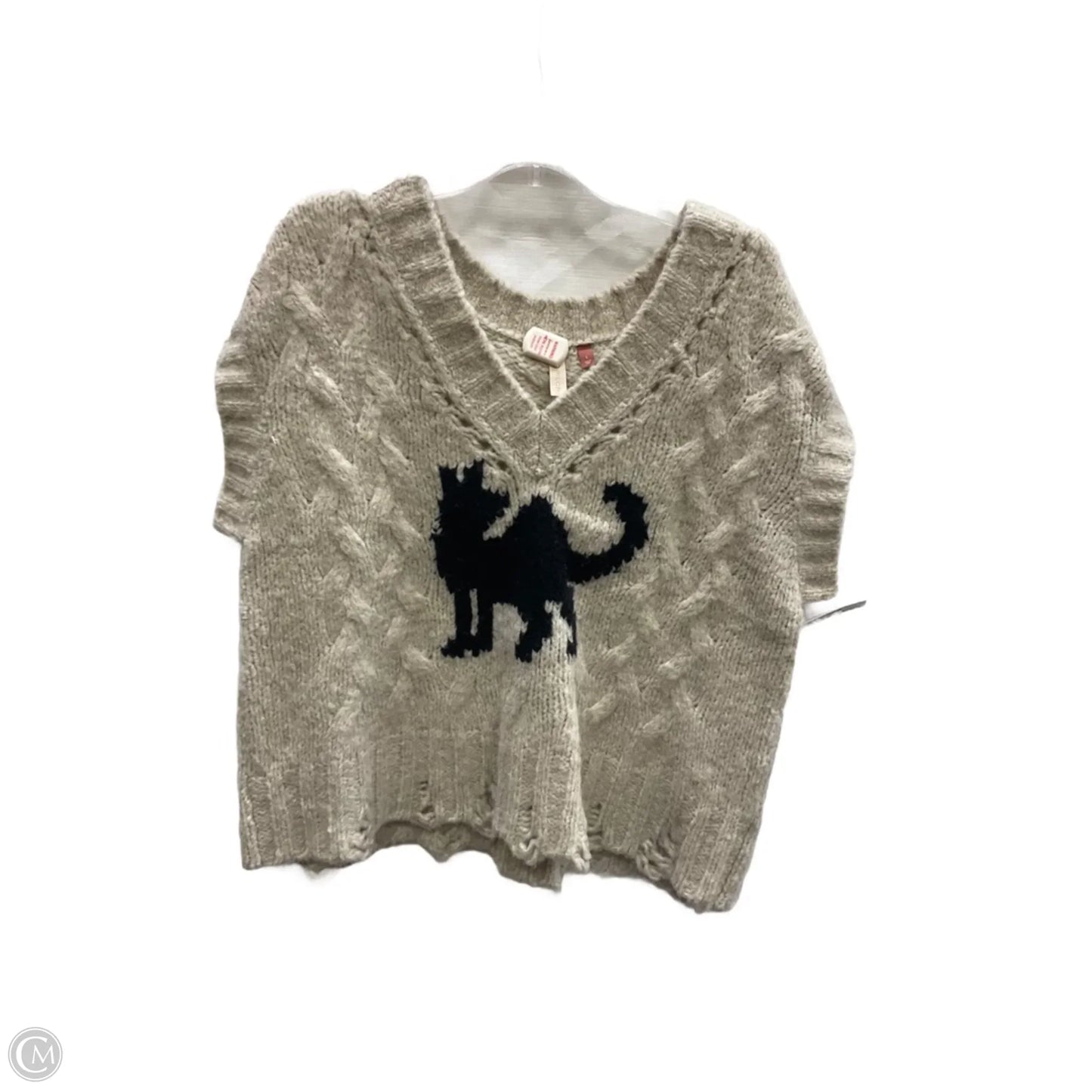 Sweater By Pilcro In Black & Tan, Size: L