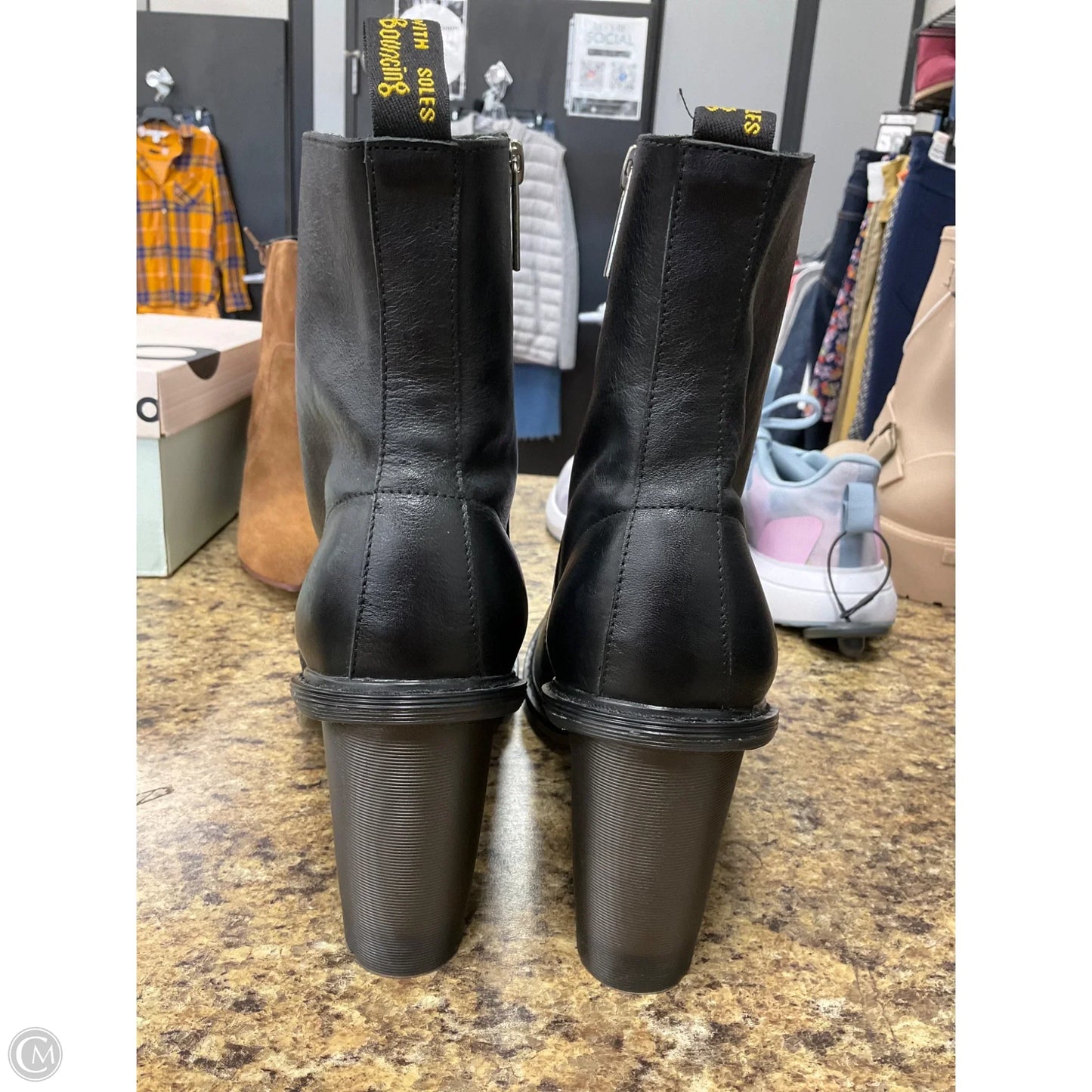 Boots Mid-calf Heels By Dr Martens In Black, Size: 11