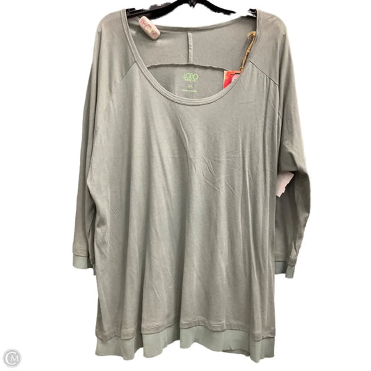 Top 3/4 Sleeve By Logo In Green, Size: 3x