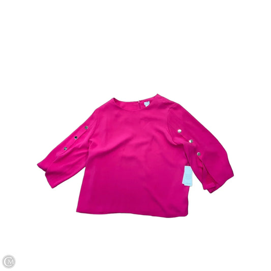 Top 3/4 Sleeve By Chicos In Pink, Size: 2x