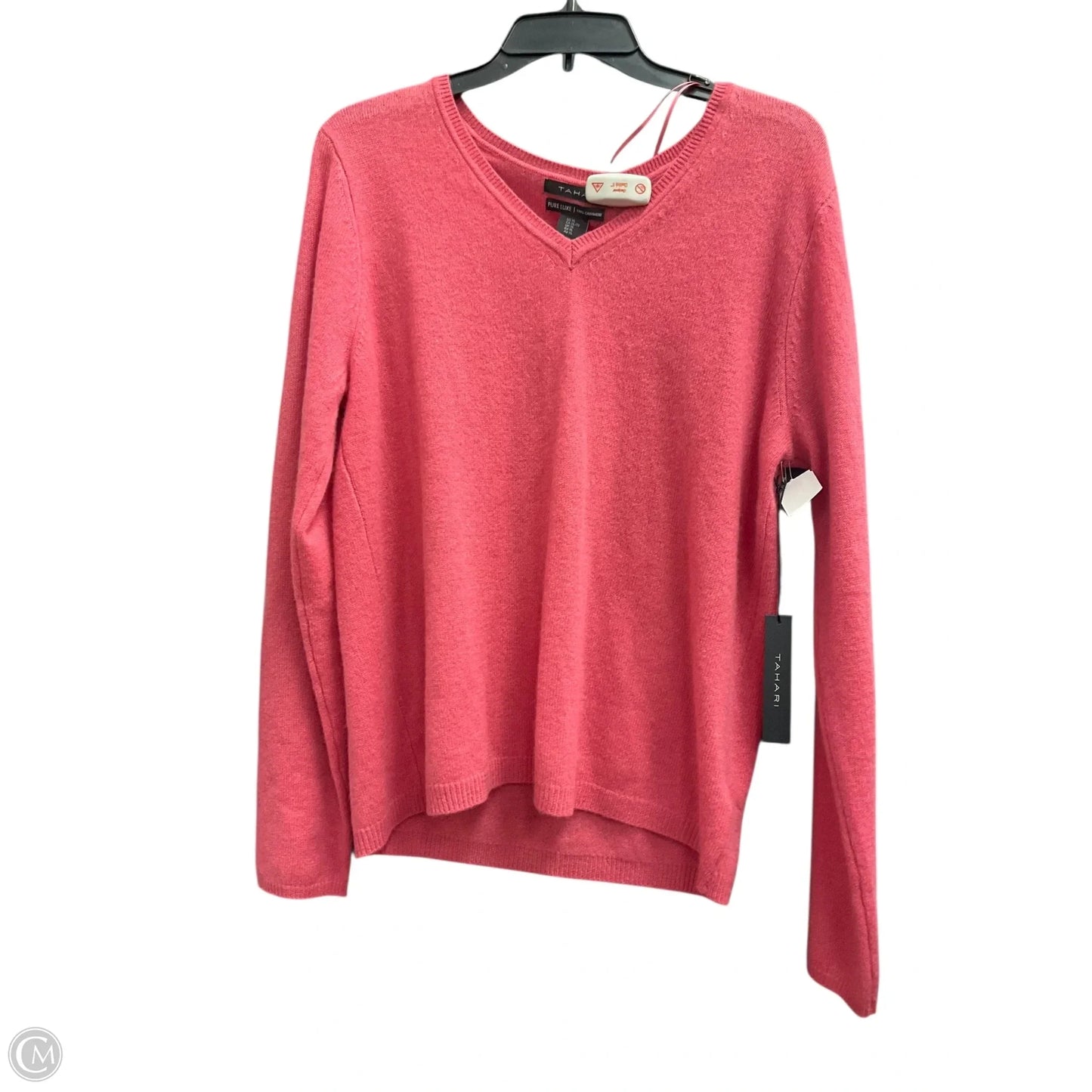 Sweater Cashmere By Tahari In Pink, Size: Xl