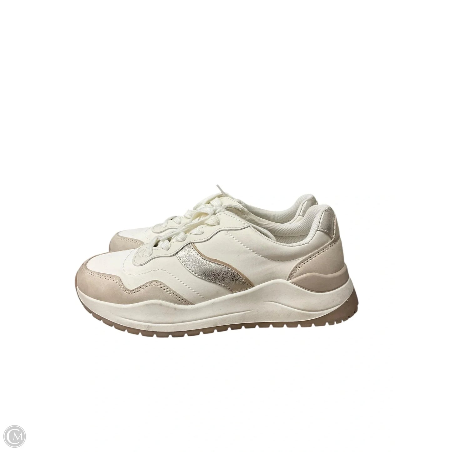 Shoes Sneakers By Time And Tru In Tan & White, Size: 7.5