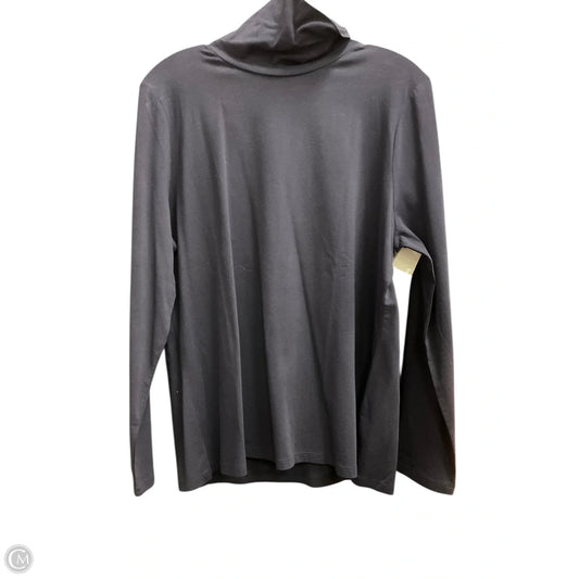 Top Long Sleeve Basic By Talbots In Navy, Size: Xlp