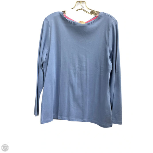 Top Long Sleeve Basic By Talbots In Blue, Size: Xlp