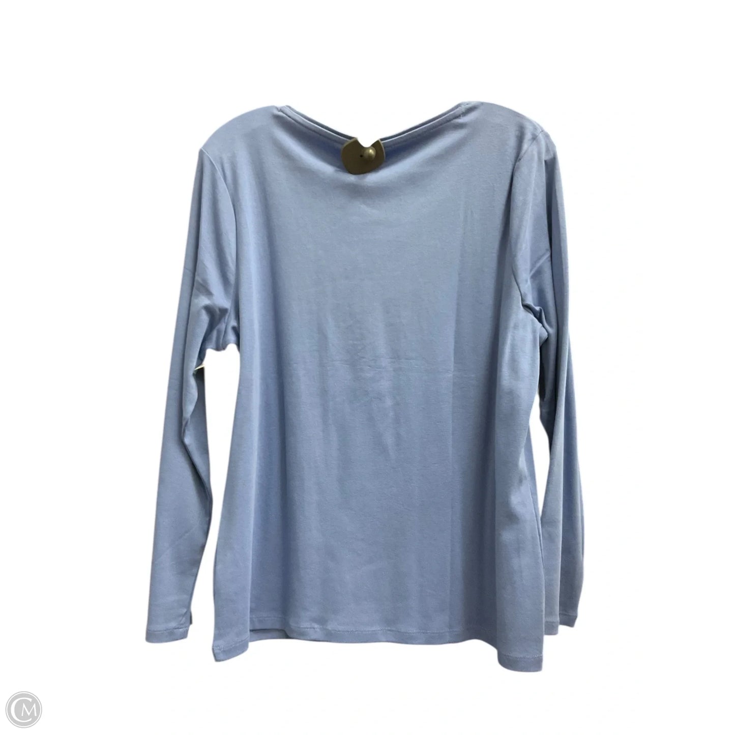 Top Long Sleeve Basic By Talbots In Blue, Size: Xlp