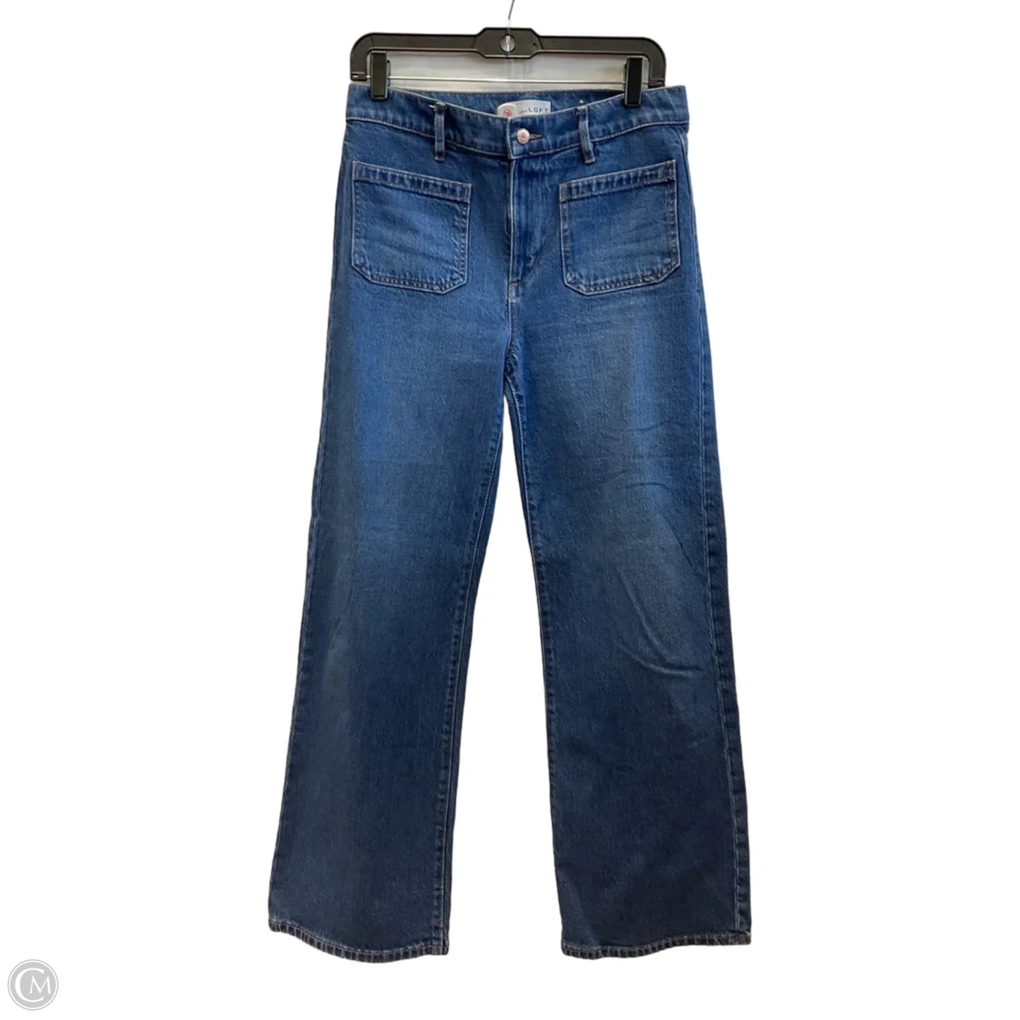 Jeans Flared By Loft In Blue Denim, Size: 4