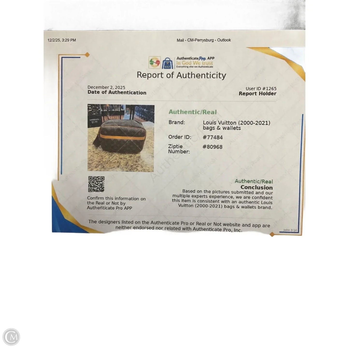 Crossbody Luxury Designer By Louis Vuitton, Size: Medium