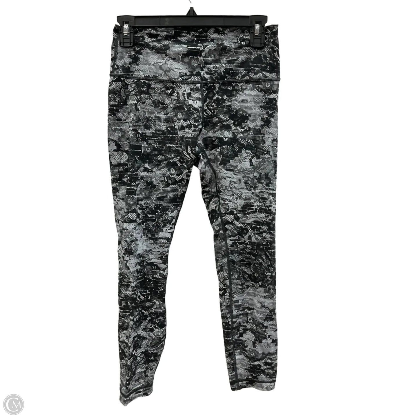 Athletic Leggings By Lululemon In Black & Grey, Size: 8
