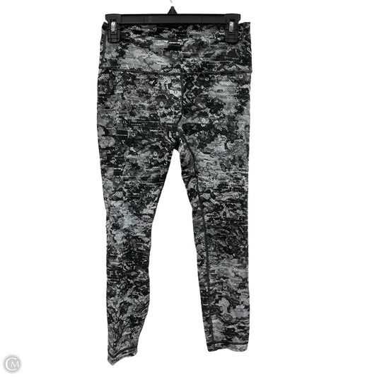 Athletic Leggings By Lululemon In Black & Grey, Size: 8