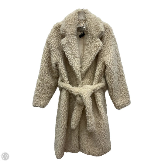 Coat Faux Fur & Sherpa By A New Day In Beige, Size: M