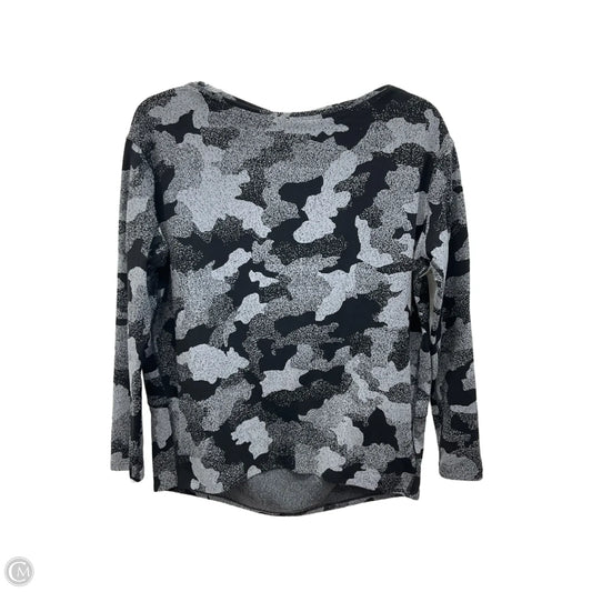 Athletic Top Long Sleeve Crewneck By Lululemon In Black & Grey, Size: S