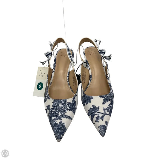 Shoes Heels Kitten By A New Day In Blue & White, Size: 9