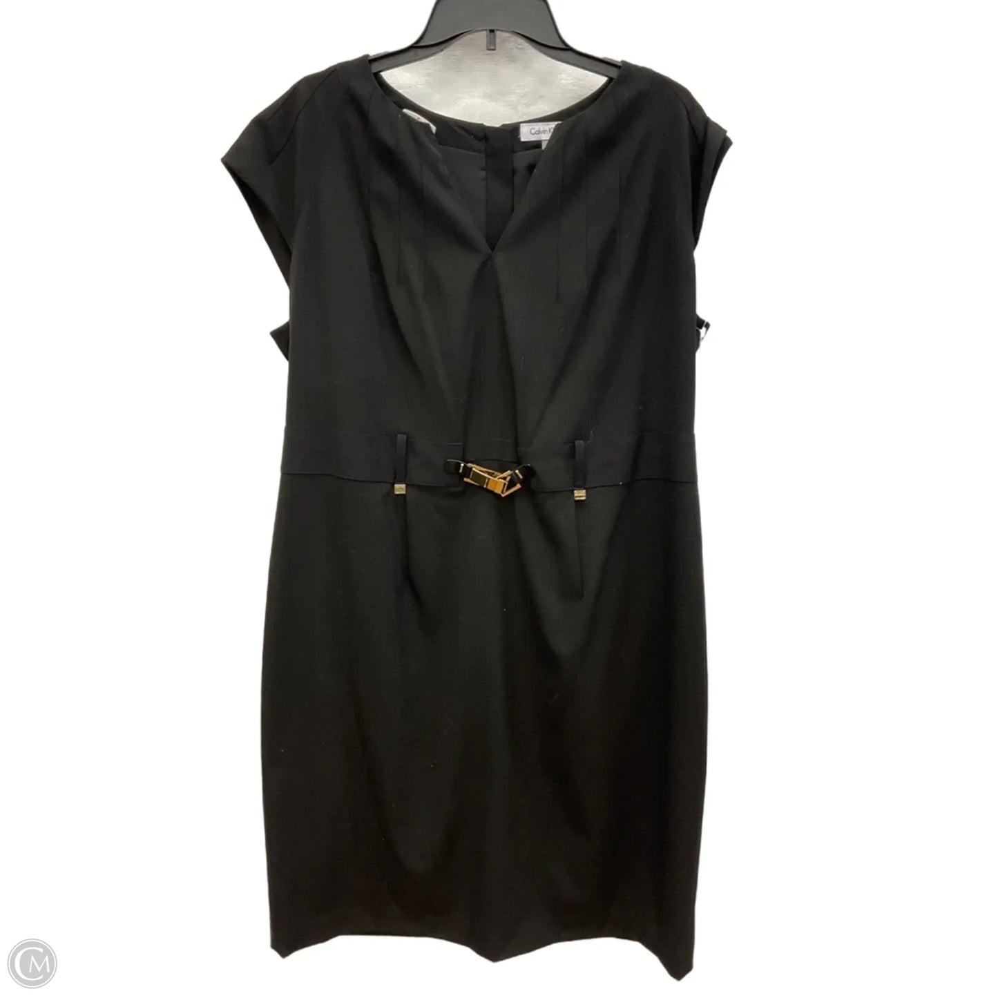 Dress Party Midi By Calvin Klein In Black, Size: Xl