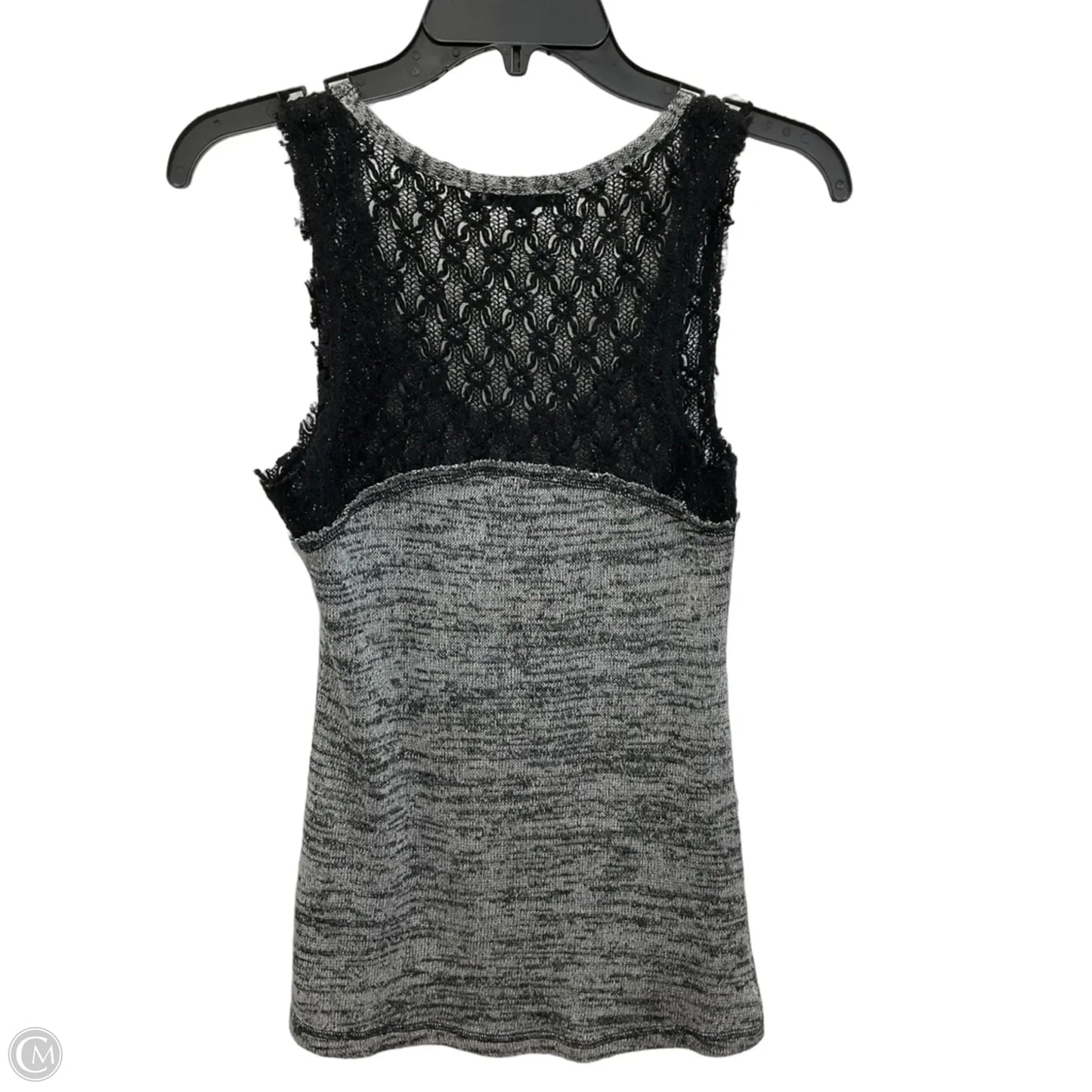 Top Sleeveless By Miss Me In Black & Grey, Size: M