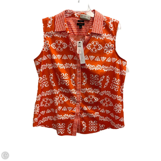 Top Sleeveless By Talbots In Orange, Size: 14