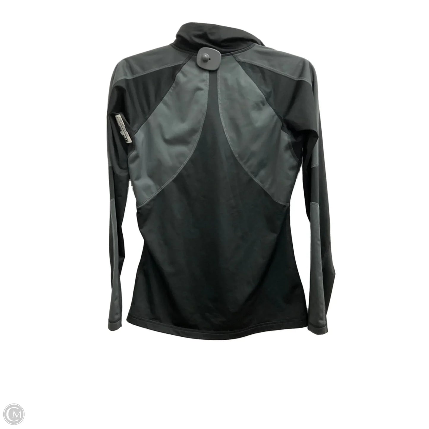 Athletic Jacket By Nike In Black & Grey, Size: M