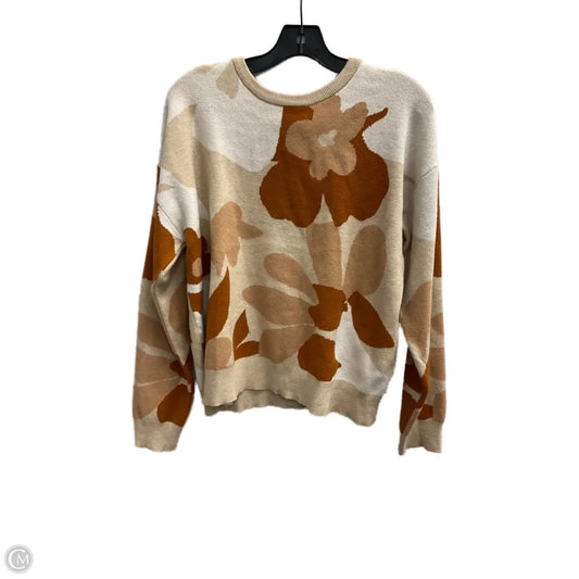 Sweater By Cynthia Rowley In Brown & Tan, Size: Xl